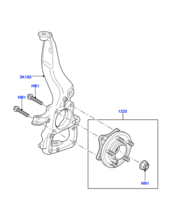 Hub & Bearing Assy Discovery 3/4 Front